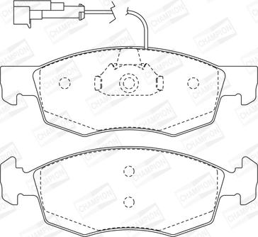 Champion 573094CH - Kit pastiglie freno, Freno a disco www.autoricambit.com