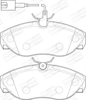 Champion 573060CH - Kit pastiglie freno, Freno a disco www.autoricambit.com