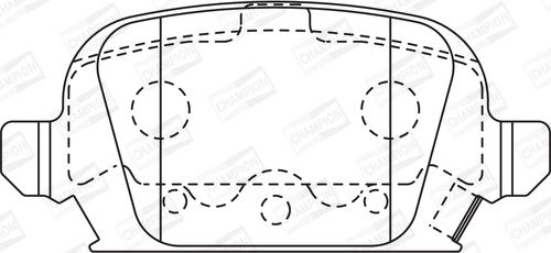 Champion 573009CH - Kit pastiglie freno, Freno a disco www.autoricambit.com