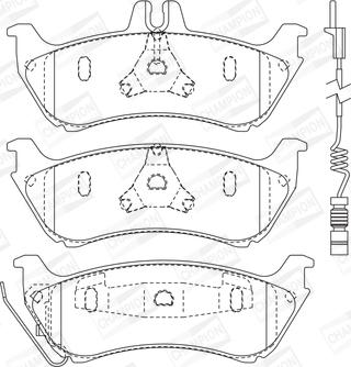 Champion 573148CH - Kit pastiglie freno, Freno a disco www.autoricambit.com