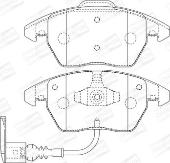 Champion 573128CH - Kit pastiglie freno, Freno a disco www.autoricambit.com