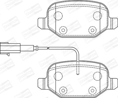 Champion 573396CH - Kit pastiglie freno, Freno a disco www.autoricambit.com