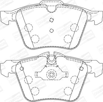 Champion 573346CH - Kit pastiglie freno, Freno a disco www.autoricambit.com