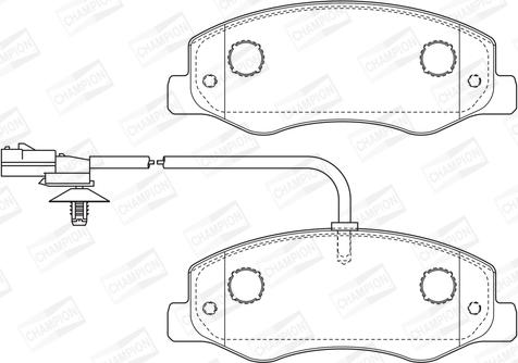 Champion 573358CH - Kit pastiglie freno, Freno a disco www.autoricambit.com