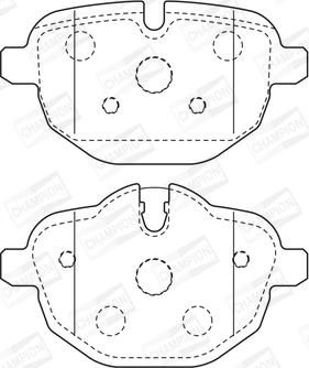 Champion 573352CH - Kit pastiglie freno, Freno a disco www.autoricambit.com