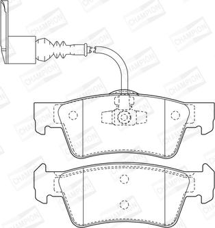 Champion 573303CH - Kit pastiglie freno, Freno a disco www.autoricambit.com