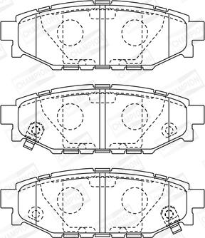 Champion 573380CH - Kit pastiglie freno, Freno a disco www.autoricambit.com