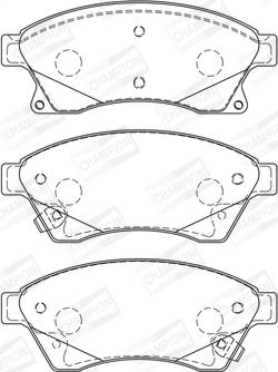 Champion 573332CH - Kit pastiglie freno, Freno a disco www.autoricambit.com