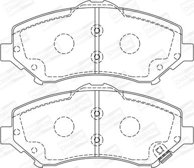 Champion 573298CH - Kit pastiglie freno, Freno a disco www.autoricambit.com