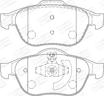 Champion 573245CH - Kit pastiglie freno, Freno a disco www.autoricambit.com