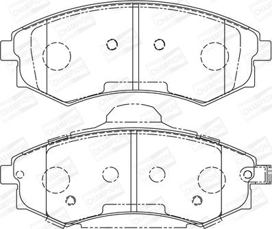 Champion 572496CH - Kit pastiglie freno, Freno a disco www.autoricambit.com