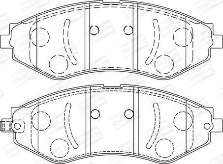 Champion 572408CH - Kit pastiglie freno, Freno a disco www.autoricambit.com