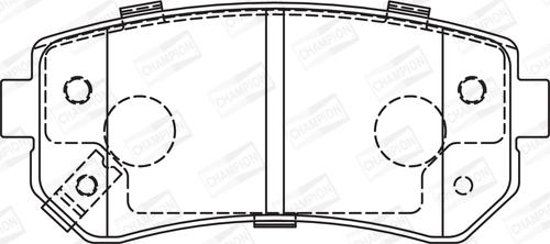 Champion 572590CH - Kit pastiglie freno, Freno a disco www.autoricambit.com