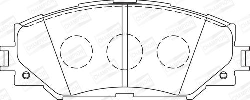 Champion 572598CH - Kit pastiglie freno, Freno a disco www.autoricambit.com