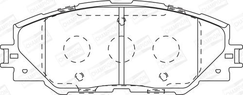 Champion 572569CH - Kit pastiglie freno, Freno a disco www.autoricambit.com