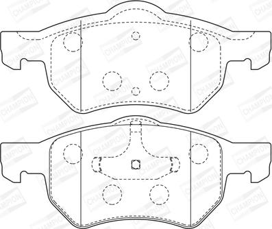 Champion 572509CH - Kit pastiglie freno, Freno a disco www.autoricambit.com
