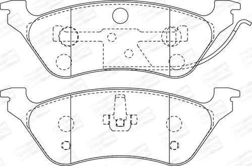 Champion 572505CH - Kit pastiglie freno, Freno a disco www.autoricambit.com