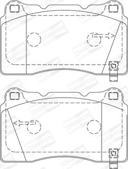 Champion 572508CH - Kit pastiglie freno, Freno a disco www.autoricambit.com