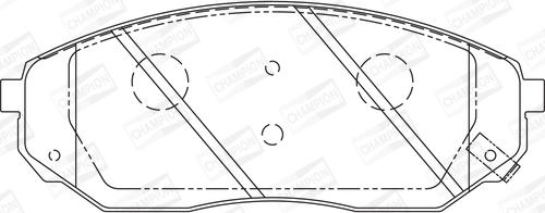 Champion 572511CH - Kit pastiglie freno, Freno a disco www.autoricambit.com