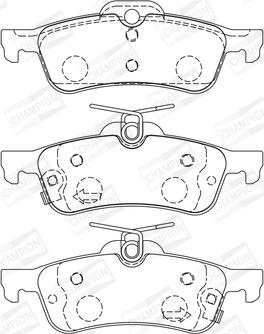 Champion 572588CH - Kit pastiglie freno, Freno a disco www.autoricambit.com