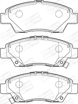 Champion 572637CH - Kit pastiglie freno, Freno a disco www.autoricambit.com