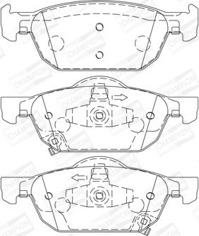 Champion 572624CH - Kit pastiglie freno, Freno a disco www.autoricambit.com