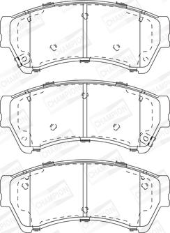 Champion 572628CH - Kit pastiglie freno, Freno a disco www.autoricambit.com