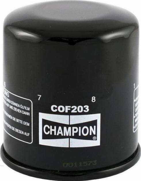 Champion COF203 - Filtro olio www.autoricambit.com