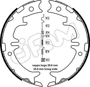 Cifam 153-439K - Kit ganasce, Freno stazionamento www.autoricambit.com