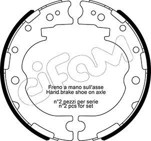 Cifam 153-637 - Kit ganasce, Freno stazionamento www.autoricambit.com