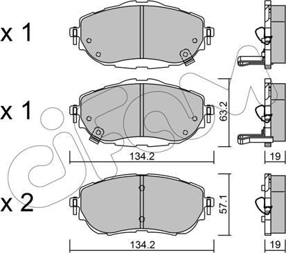 Cifam 822-998-0 - Kit pastiglie freno, Freno a disco www.autoricambit.com