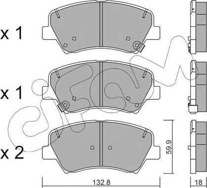 Cifam 822-944-0 - Kit pastiglie freno, Freno a disco www.autoricambit.com