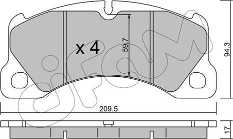 Cifam 822-957-3 - Kit pastiglie freno, Freno a disco www.autoricambit.com