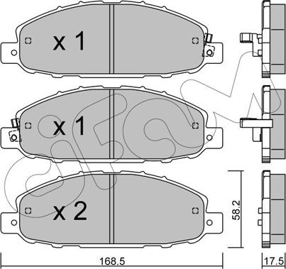 Cifam 822-904-0 - Kit pastiglie freno, Freno a disco www.autoricambit.com