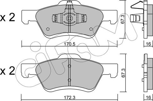 Cifam 822-906-0 - Kit pastiglie freno, Freno a disco www.autoricambit.com