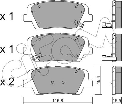 Cifam 822-901-0 - Kit pastiglie freno, Freno a disco www.autoricambit.com