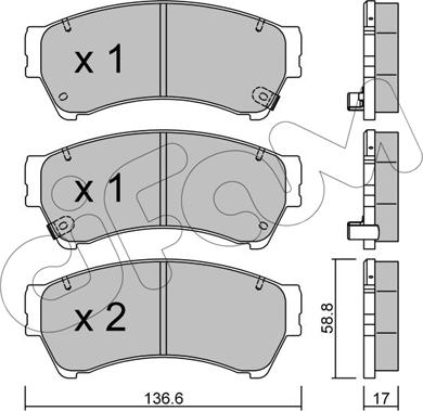 Cifam 822-924-0 - Kit pastiglie freno, Freno a disco www.autoricambit.com