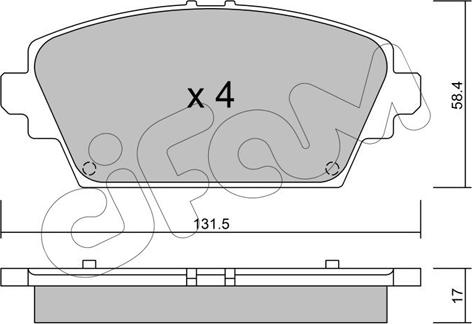 Cifam 822-464-0 - Kit pastiglie freno, Freno a disco www.autoricambit.com