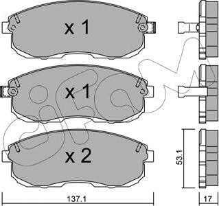 Cifam 822-404-0 - Kit pastiglie freno, Freno a disco www.autoricambit.com