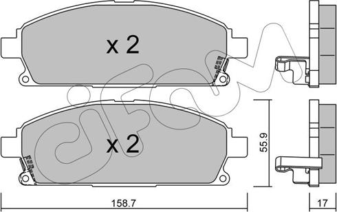 Cifam 822-406-1 - Kit pastiglie freno, Freno a disco www.autoricambit.com