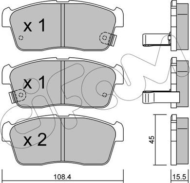 Cifam 822-415-0 - Kit pastiglie freno, Freno a disco www.autoricambit.com