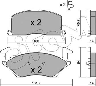 Cifam 822-422-0 - Kit pastiglie freno, Freno a disco www.autoricambit.com