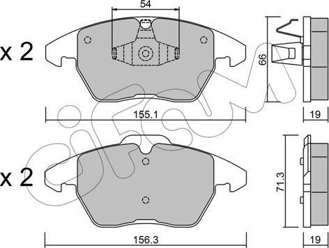 Cifam 822-548-1 - Kit pastiglie freno, Freno a disco www.autoricambit.com