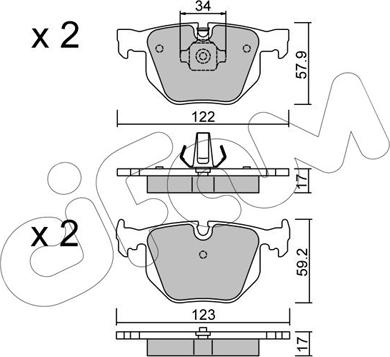 Cifam 822-561-0 - Kit pastiglie freno, Freno a disco www.autoricambit.com