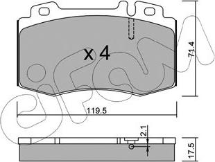 Cifam 822-563-0 - Kit pastiglie freno, Freno a disco www.autoricambit.com