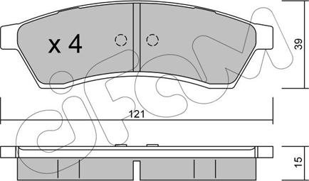 Cifam 822-510-0 - Kit pastiglie freno, Freno a disco www.autoricambit.com