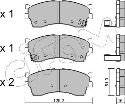 Cifam 822-512-0 - Kit pastiglie freno, Freno a disco www.autoricambit.com