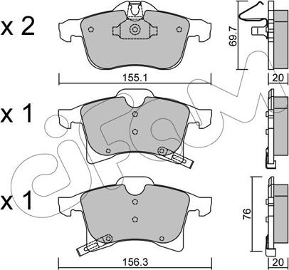 Cifam 822-539-0 - Kit pastiglie freno, Freno a disco www.autoricambit.com