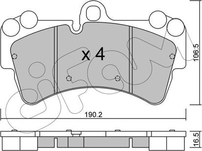 Cifam 822-654-0 - Kit pastiglie freno, Freno a disco www.autoricambit.com