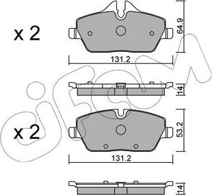 Cifam 822-664-2 - Kit pastiglie freno, Freno a disco www.autoricambit.com